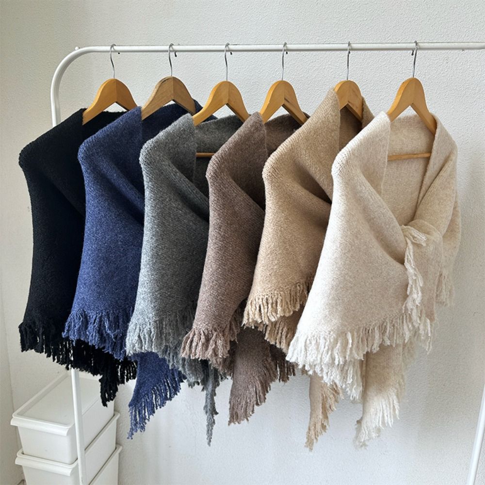 Shawl Wrap Winter - High Quality Winter Triangle Shawl Knitted
