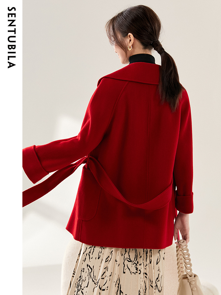 SENTUBILA Women Winter Wool Co - Wool Coat Peacoat recension och pris