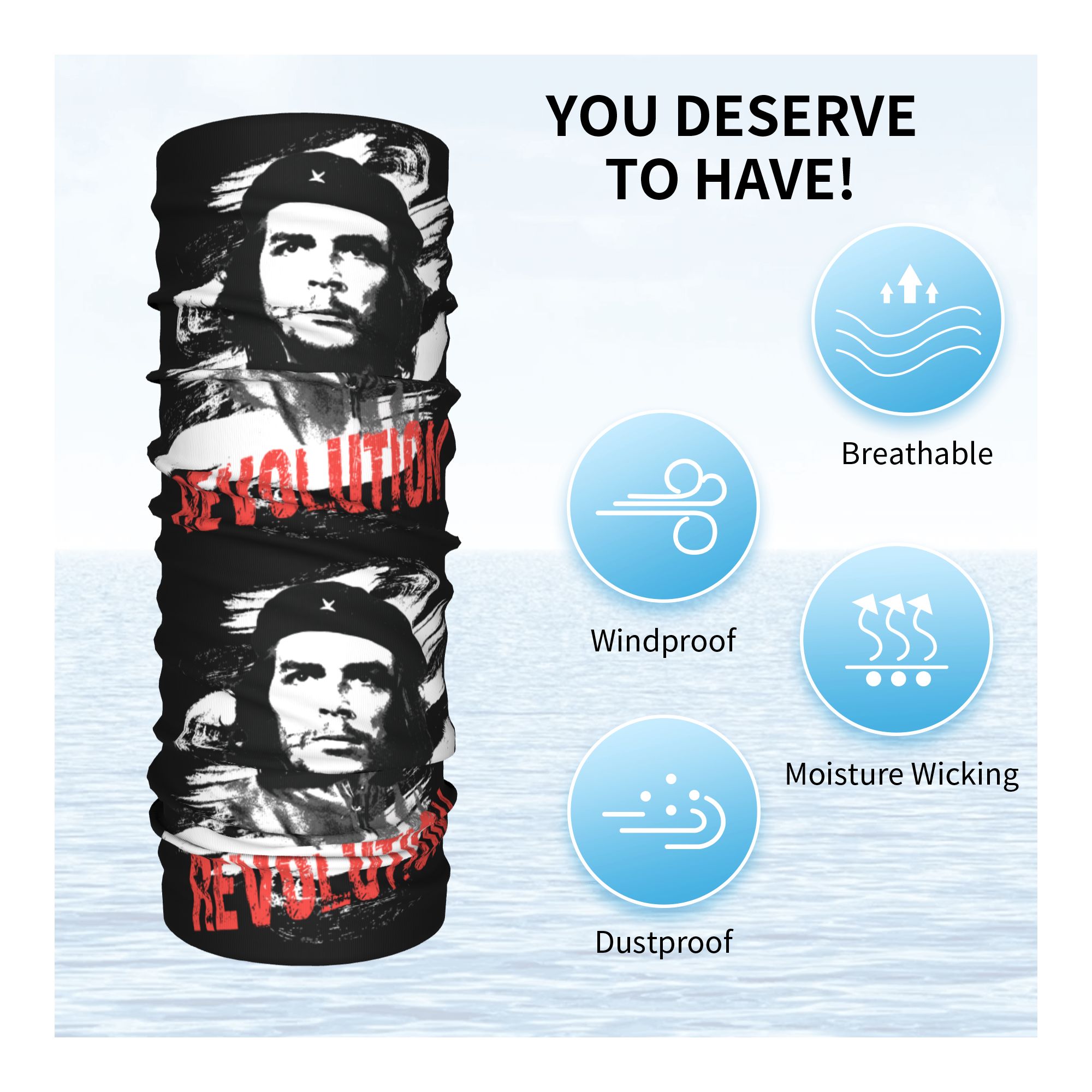 Custom Che Guevara Revolution  - Neck Gaiter Fleece recension och pris