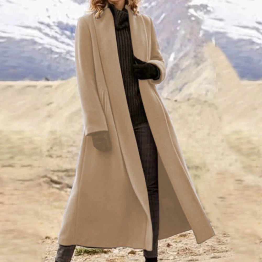 Plus Size Extra Long Woolen Co - Wool Coat Peacoat recension och pris