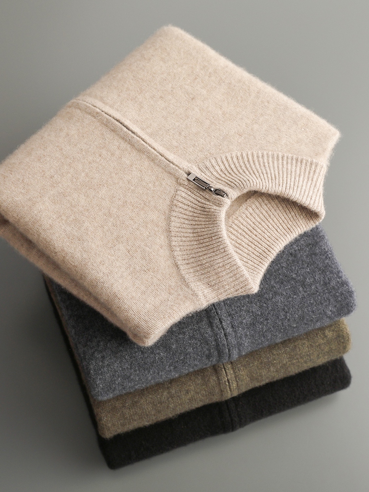 100% Merino Wool Men's Knitwea - Wool Coat Peacoat recension och pris