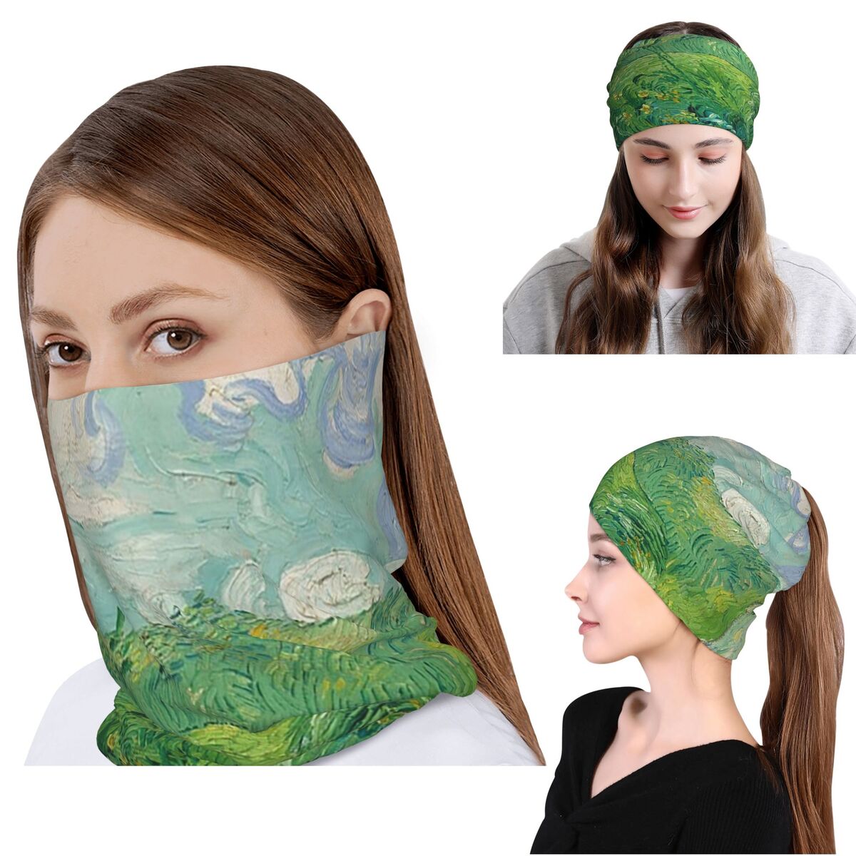 Green Wheat Fields, Auvers, Vi - Knit Beanie Hat Warm recension och pris